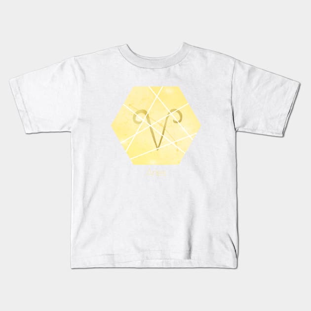 Aries zodiac sign Kids T-Shirt by Home Cyn Home 